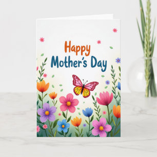 Vibrant Mothers Day Wishes Card