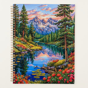🏔️ Vibrant Mountain Landscape Reflection Nature Planner