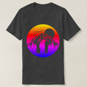 Vibrant Mountain Landscape With Bear T-Shirt