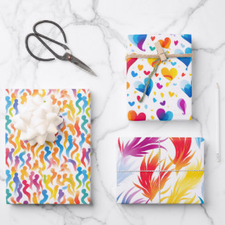 Vibrant Multi-Colored Wrapping Paper