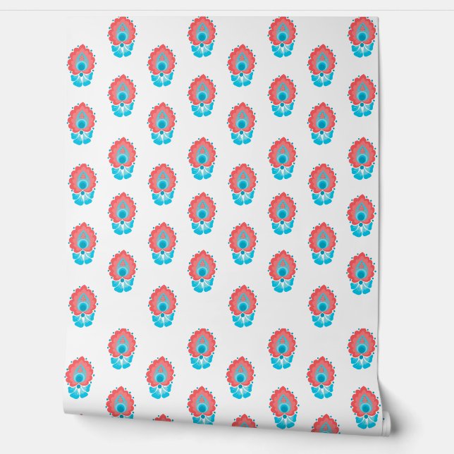 Vibrant Multi-Coloured Grid Pattern Wallpaper (Unrolling)