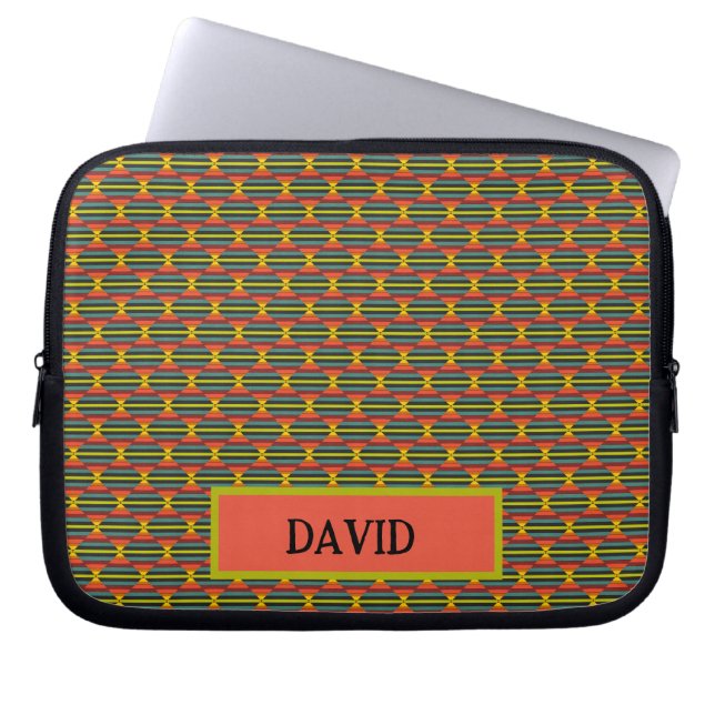 Vibrant   Multi colours  Laptop Sleeve (Front)