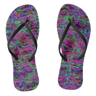 Vibrant Multicolor Abstract Texture Thongs