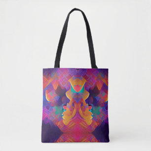 Vibrant multicolor beautiful purple yellow fuchsia tote bag
