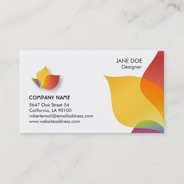 Vibrant Multicolor Business Card (Front)