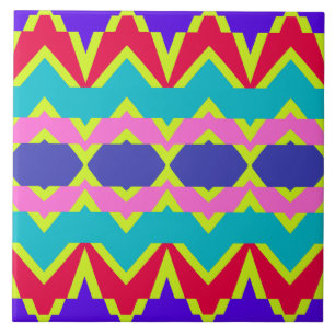 Vibrant multicolor classic pattern ceramic tile