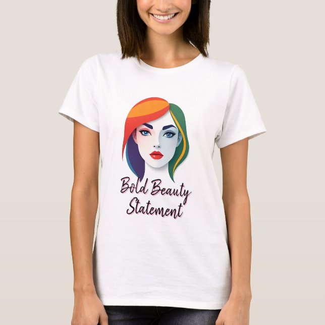 Vibrant Multicolor Portrait T-Shirt (Front)