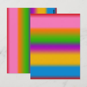 Vibrant Multicolour Rainbow Gradient Stripes  Postcard