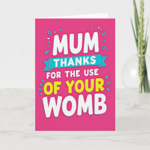 Vibrant Mum Thanks Card