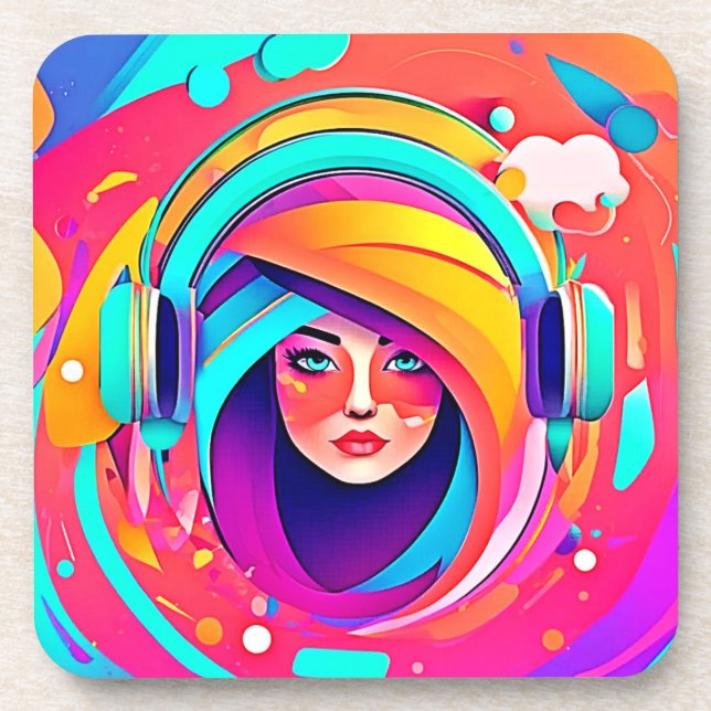 Vibrant Music Flow Coaster (Front)