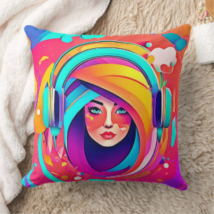 Vibrant Music Flow Cushion