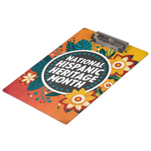 Vibrant National Hispanic Heritage Month  Clipboard