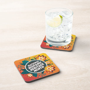 Vibrant National Hispanic Heritage Month Coaster