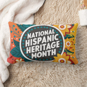 Vibrant National Hispanic Heritage Month Lumbar Cushion