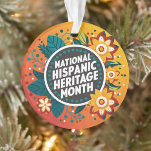 Vibrant National Hispanic Heritage Month Ornament