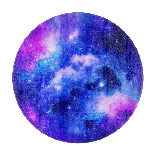 Vibrant Nebula Exploration Pattern Cutting Board (Front)