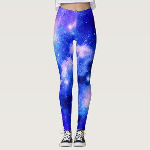 Vibrant Nebula Exploration Pattern Leggings
