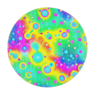 Vibrant Neon Blaze Pattern Cutting Board