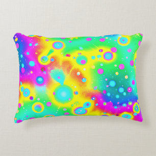 Vibrant Neon Blaze Pattern Decorative Cushion