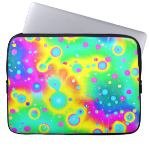 Vibrant Neon Blaze Pattern Laptop Sleeve