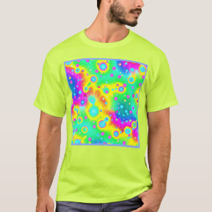 Vibrant Neon Blaze Pattern T-Shirt