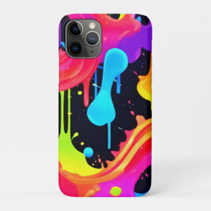 Vibrant Neon Colour Splash Art iPhone 11 Pro Case