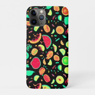 Vibrant Neon Fruits Pattern iPhone 11 Pro Case