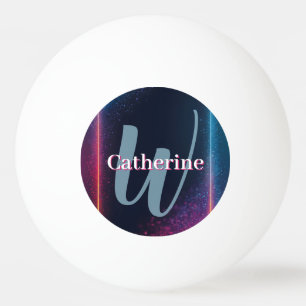Vibrant Neon Light Frame with Custom Name Ping Pong Ball