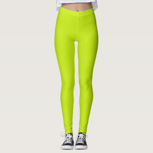 Vibrant Neon Lime Green Leggings - Modern Minimali