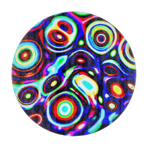 Vibrant Neon Pulse Pattern Cutting Board