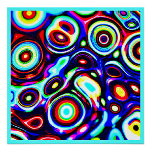 Vibrant Neon Pulse Pattern Poster