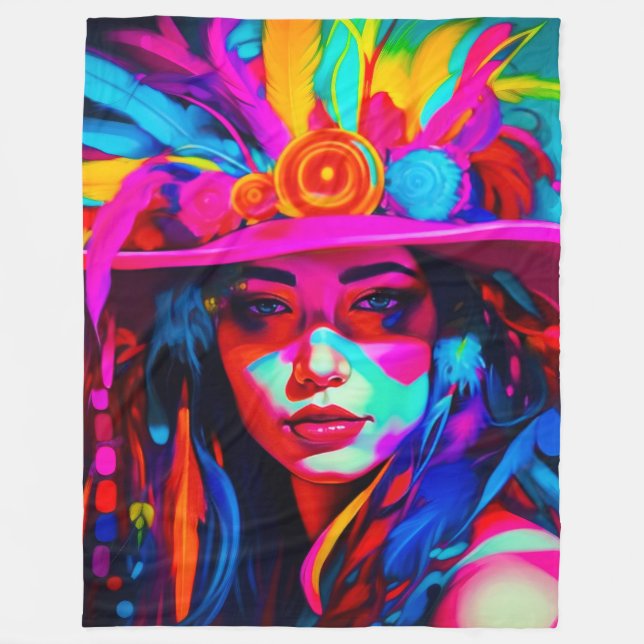 Vibrant Nuse Fleece Blanket (Front)