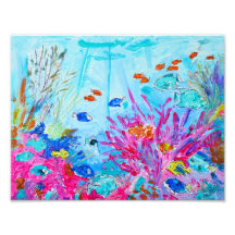 Vibrant Ocean Coral Reef Tropical Fish