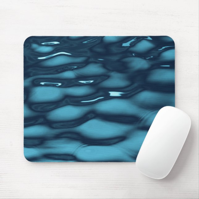 Vibrant Ocean Current Texture Mouse Pad (With Mouse)