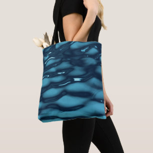 Vibrant Ocean Current Texture Tote Bag