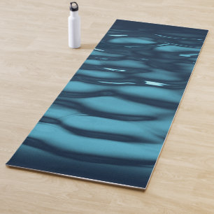 Vibrant Ocean Current Texture Yoga Mat