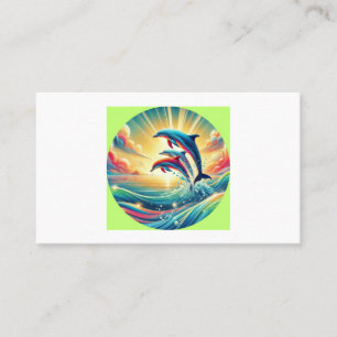 Vibrant Ocean Dolphins Business Card 