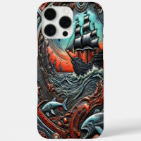 Vibrant Ocean Journey With Ship & Sea Life