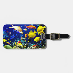 Vibrant Ocean Life Template Luggage Tag