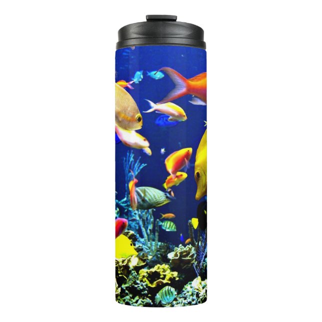Vibrant ocean life thermal tumbler (Front)