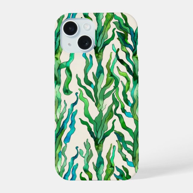 Vibrant Ocean Sea Weed Plant  iPhone 15 Case (Back)