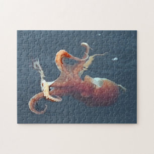 Vibrant Octopus Marine Life Ocean Lovers Marine Jigsaw Puzzle