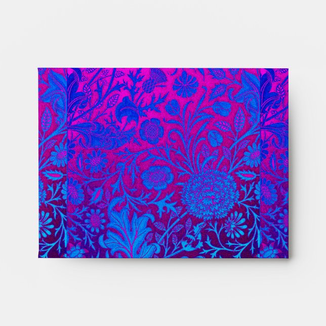 Vibrant, ombre, art nouveau,William Morris,purple, Envelope (Front)