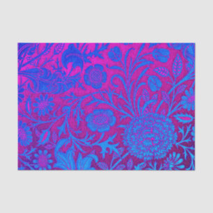 Vibrant, ombre, art nouveau,William Morris,purple, Tissue Paper