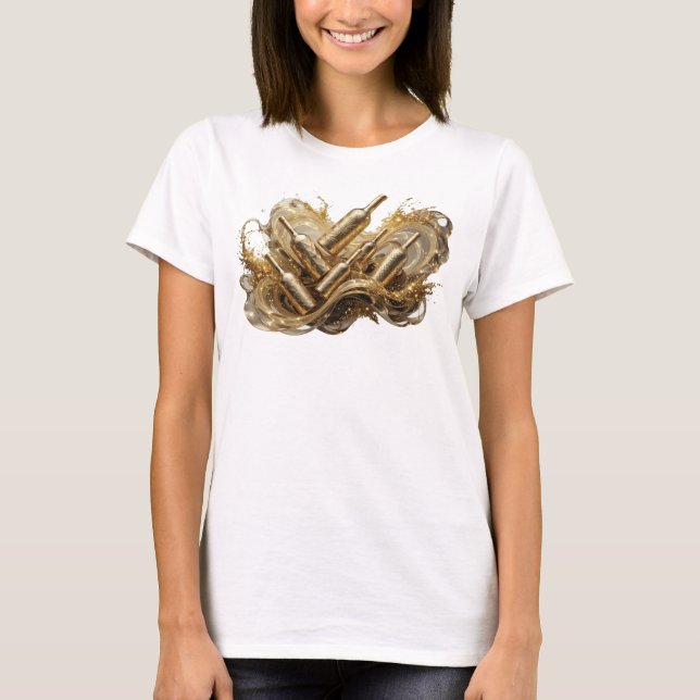Vibrant Orange ABSTRACT ART Statement Tee (Front)