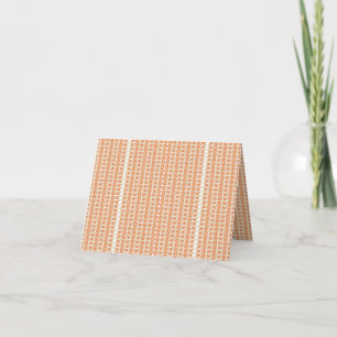 Vibrant Orange and White Striped Background with Thank You Card