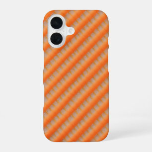 Vibrant Orange Diagonal Stripe Texture Phone Case