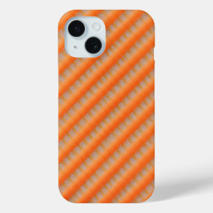 Vibrant Orange Diagonal Stripe Texture Phone Case