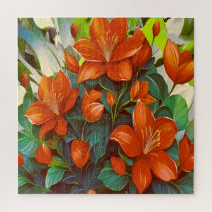 Vibrant Orange Flower Jigsaw Puzzle