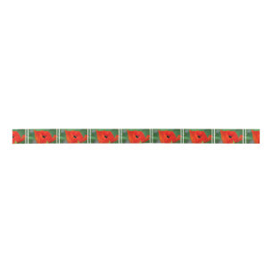 Vibrant Orange Poppy Satin Ribbon